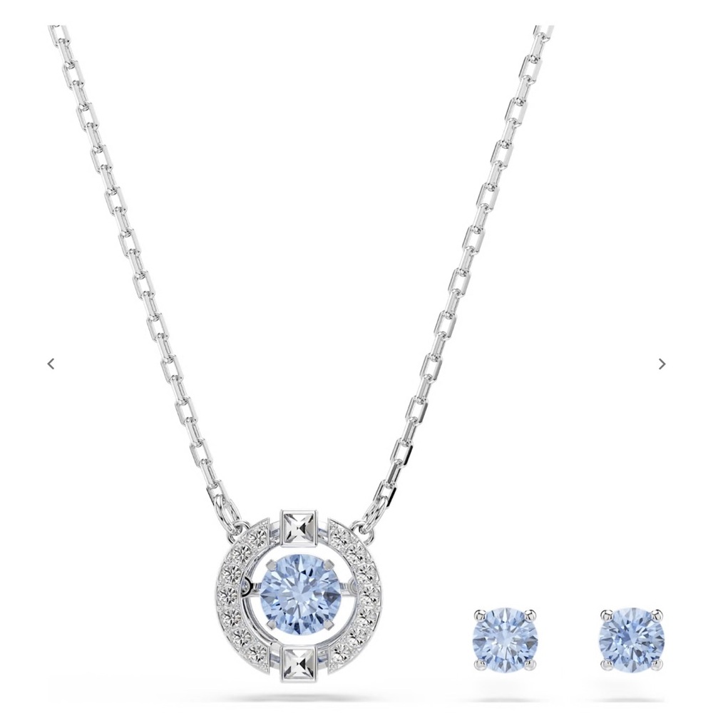 Swarovski Sparking Dance Crystal Necklace and Earring Set Jewelry Collection